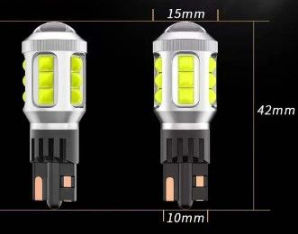 Купить Автолампа светодиодная LED 12-50V T15 W16W 9.5W Линза Белый Свет 1 шт 63486 Светодиоды - T15