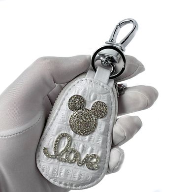Купити Автомобільна ключниця для ключів з логотипом Міккі Маус Love Біла 60847 Чохли для автоключів