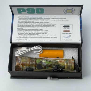 Купить LED Фонарь ручной POLICE P512-P90-500 lum 150 метров 8800mAh (USB Зарядка) 44752 Фонарики Переноски Прожекторы