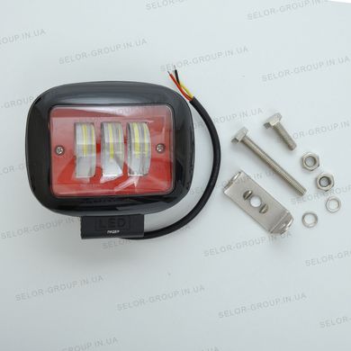 Купити Світлодіодна додаткова LED фара Квадратна 120х100х60 mm / Ближнє світло з ДХО / 45W / 15Wх3 / 10-30V / 1 8552 Додаткові LЕD фари