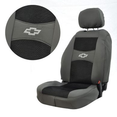 Купить Чехлы для сидений модельные Chevrolet Aveo Т250 ZAZ VIDA комплект Серо - черные 23754 Чехлы для сиденья модельные