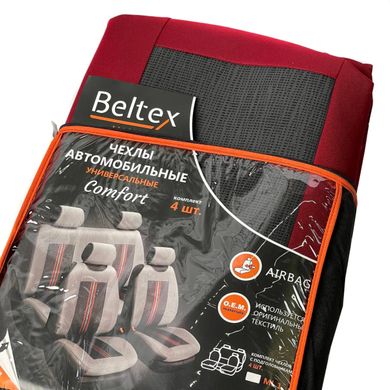 Купить Автомобильные чехлы Beltex Comfort комплект Бордовые (BX52510) 4730 Майки для сидений закрытые