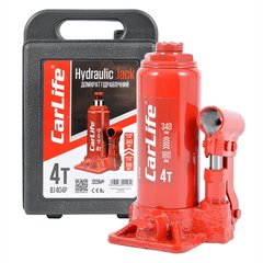 Купить Домкрат гидравлический бутылочный CarLife 4 т 180-340 мм в Кейсе (BJ403P) 62687 Домкраты бутылочные
