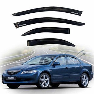 Купить Дефлекторы окон ветровики Mazda 6 2002-2007 Седан Скотч 3M Voron Glass 41105 Дефлекторы окон Mazda