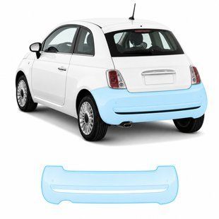 Купить Антигравийная защитная бронепленка по лекалам для Fiat 500 II 2007- задний бампер 104139 Модельные лекала защитных пленок для Fiat