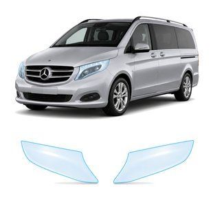 Купить Антигравийная защитная бронепленка по лекалам для Mercedes-Benz Vito/V-Class W447 2014-2019 - оптика (фары и ПТФ) 107244 Модельные лекала защитных пленок для Mercedes-Benz