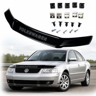 Купить Дефлектор капота мухобойка Volkswagen Passat B5+ 2001-2005 Voron Glass 44468 Дефлекторы капота Volkswagen