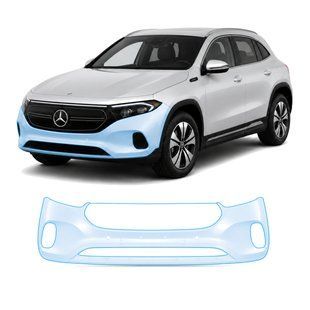 Купити Антигравійна захисна бронеплівка за лекалами для Mercedes-Benz EQA 2021- передній бампер 106842 Модельні лекала захисних плівок для Mercedes-Benz
