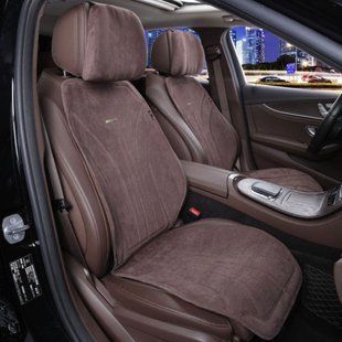 Купити Накидки на передні сидіння Алькантара Maybach Додаткова вентиляція Коричневі 2 шт 96504 Накидки для сидінь Premium (Алькантара)