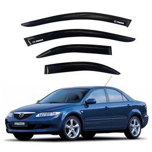 Купить Дефлекторы окон ветровики Mazda 6 2002-2007 Седан Скотч 3M Voron Glass 41105 Дефлекторы окон Mazda