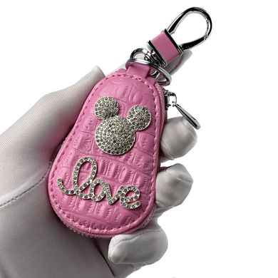 Купити Автомобільна ключниця для ключів з логотипом Міккі Маус Love Рожевий 60848 Чохли для автоключів