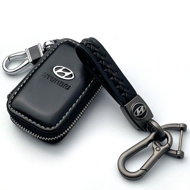 Купити Автонабір №4 для Hyundai / Плетений брелок та чохол для автоключів з логотипом / тиснена шкіра 37230 Подарункові набори для автомобіліста