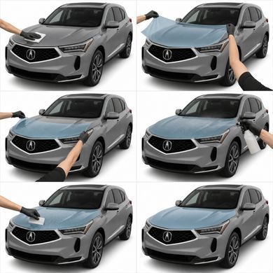 Купить Антигравийная защитная бронепленка по лекалам для Acura RDX TC1 facelift 2022 - зоны дверей и стойки окон 102937 Модельные лекала защитных пленок для Acura