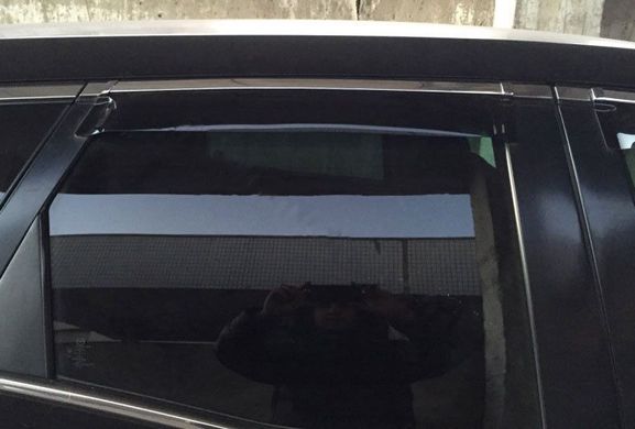 Купити Дефлектори вікон вітровики для Subaru Outback/Legasy 2015- З Молдингом Хром 35655 Дефлектори вікон Subaru