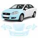 Buy Pre-cut paint protection film for Fiat Linea 323 2007-2018 - front end 104204 Model-specific paint protection film patterns for Fiat