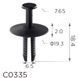 Clip Fastening Push Expansion BMW OPEL Bumpers Rear Doors Thresholds (51118174185 11615) C0335