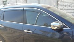 Купити Дефлектори вікон вітровики для Nissan X-Trail 2014- З Молдингом Хром 7722 Дефлектори вікон Nissan