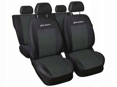 Купити Чохли для сидінь модельні на Daewoo Lanos / Sens комплект Чорно-Чорні 63278 Чохли для сидіння модельні