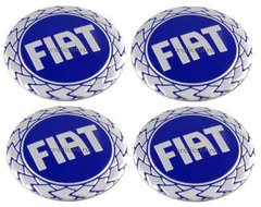 Купить Наклейка на колпаки Fiat 60мм синяя 4 шт 23068 Наклейки на колпаки