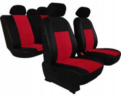 Купити Модельні чохли для ВАЗ 2108-15 / щільна тканина жакард / 4 підголівника / Чорно - Червоні 34034 Чохли для сидіння модельні