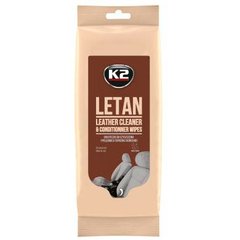Купити Серветки вологі для очищення шкіряної оббивки K2 Letan Wipes 20х18 см (K210) 24 шт 63216 Серветки мікрофібра губки для миття