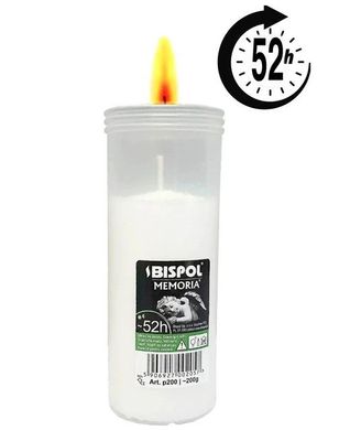 Купити Свічка тривалого горіння Bispol Memoria аварійне світло 52 годин 1 шт 57576 Ліхтарики Переноски Прожектори