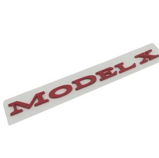 Купить Эмблема надпись Model X для Tesla Красный 195х18мм пластик (на скотче) 90312 Эмблема надпись на иномарки