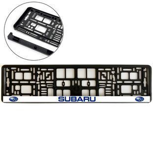 Купить Рамка номера для Subaru Тип 3 Морозостоякая Цветной Логотип (Avtovin) 86703 Рамка номера - Модельные  надписи