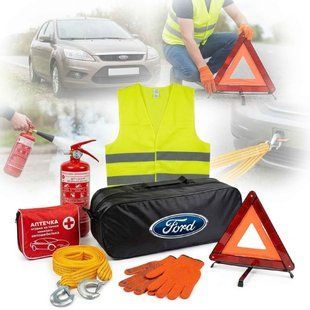 Buy Ford Roadside Assistance Kit with Brand Logo (Bag with 2 compartments) 40250 Technical assistance and care kits for motorists