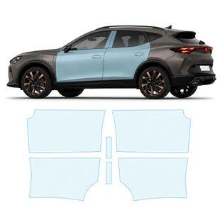Купити Антигравійна захисна бронеплівка за лекалами для Seat Cupra Formentor I facelift 2024- зони дверей і стійки вікон 108709 Модельні лекала захисних плівок для Seat