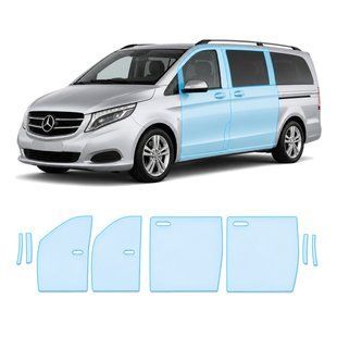 Купить Антигравийная защитная бронепленка по лекалам для Mercedes-Benz Vito/V-Class W447 2014-2019 - зоны дверей и стойки окон 107245 Модельные лекала защитных пленок для Mercedes-Benz