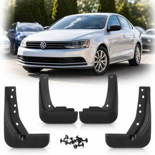 Купити Бризковики для Volkswagen Jetta Mk 6 Pre-Restyling 2011-2014 Модельні комплект 4 шт (OEM: NPN075011 5C6075111 5C6075101) 110382 Бризговики Volkswagen