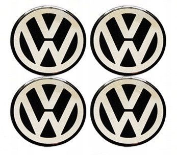 Купити Наклейки на ковпаки VW (60мм) чорна 4 шт 23118 Наклейки на ковпаки