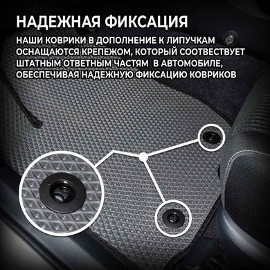 Купити Килимки в салон EVA для Nissan X-Trail (Т31) 2007-2013 з підп'ятником Червоно-Червоний кант 5 шт 66579 Килимки для Nissan