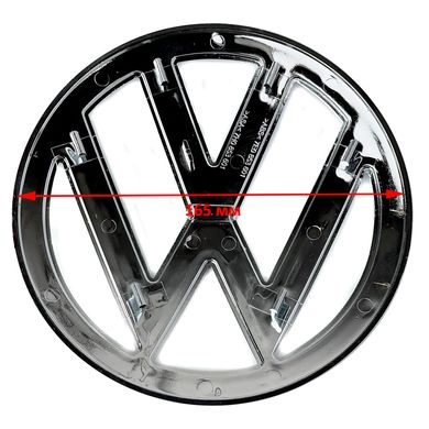 Купити Емблема для Volkswagen T5 165 мм пластикова опукла D165 (7EO 853 601 739) 21611 Емблеми на іномарки