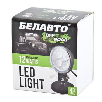 Купити Світлодіодна додаткова LED фара БЕЛАВТО EPISTAR Spot Дальнє світло Лінза Алюмінієвий корпус (BOL0403L) 62374 Додаткові LЕD фари