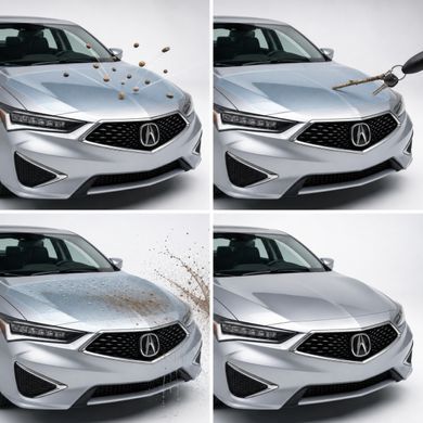 Купити Антигравійна захисна бронеплівка за лекалами для Acura ILX I facelift 2019-2022 - передній бампер 102870 Модельні лекала захисних плівок для Acura