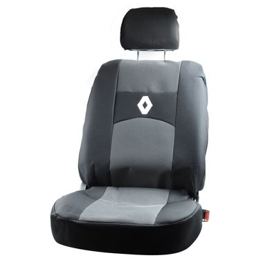 Купити Чохли на сидіння модельні для Renault Logan 04-13 / цільна спинка / Чорно - Сірі 34036 Чохли для сидіння модельні