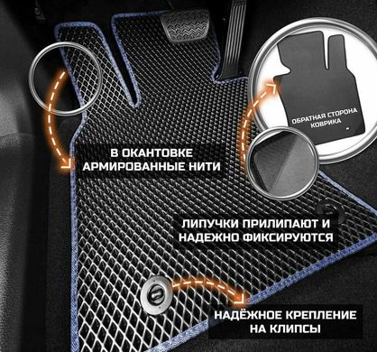 Купить 3D Водительский коврик EVA для Hyundai Santa Fe III 2012-2018 с подпятником 1 шт 68259 Коврики для Hyundai