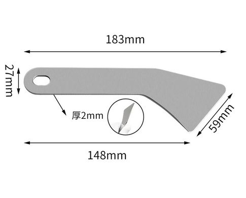 Купити Лопатка Знімач інструмент для зняття обшивок метал 1 шт (183 x 2.5 мм) 73050 Набори інструментів
