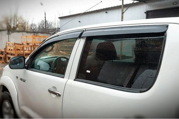 Купить Дефлекторы окон ветровики Toyota Hilux 2006-2015 4D скотч SunPlex (SP-S-70) 102774 Дефлекторы окон Toyota