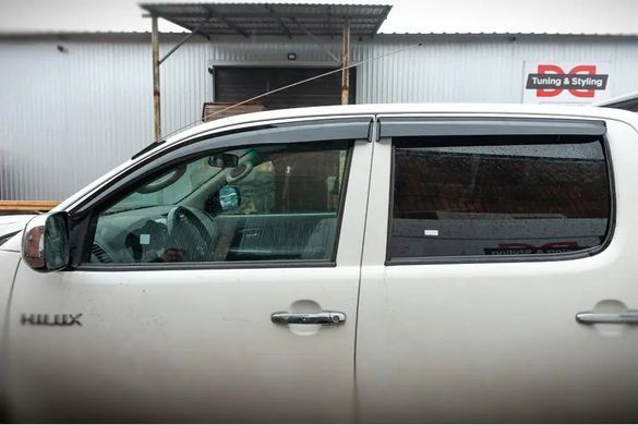 Купить Дефлекторы окон ветровики Toyota Hilux 2006-2015 4D скотч SunPlex (SP-S-70) 102774 Дефлекторы окон Toyota