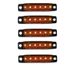 Купить Габарит LED прямоугольный 100х10 мм / 12/24V / 6 диодов / Оранжевый 1 шт (MRT 104 K 010) 8308 Габаритные огни - 3 фото из 3