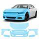Buy Pre-cut paint protection film for Dodge Charger LD facelift 2015-2023 - front end 104072 Model-specific paint protection film patterns for Dodge