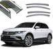 Купить Дефлекторы окон ветровики Benke для Volkswagen Tiguan 2017- (Хром Молдинг Нержавейка 3D) 32185 Дефлекторы окон Volkswagen - 1 фото из 3
