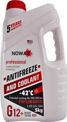Купити Антифриз готовий NOWAX -42°C G12+ Червоний 5 кг (NX05001) 42552 Антифризи