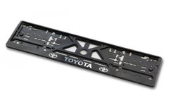 Купить Рамка номера Toyota книжка обьемные 3D буквы Черная 1 шт 32026 Рамка номера - Модельные  надписи