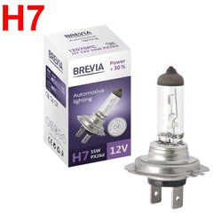 Купити Автолампа галогенна Brevia +30% H7 12V 55W 1 шт (12070PC) 38219 Галогенові лампи Brevia