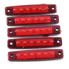 Купить LED Габарит Thoc Auto 110 х 15 мм 12/24V 9 диод Красный (ТН-912) 5 шт 42671 Габаритные огни