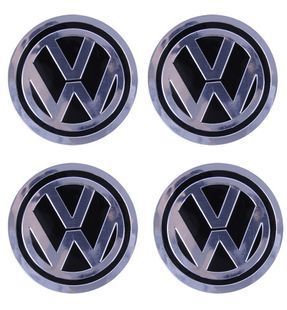 Купить Наклейка на колпак Volkswagen 90 мм черный 4 шт 23119 Наклейки на колпаки
